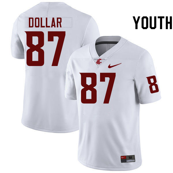 Youth #87 Andre Dollar Washington State Cougars College Football Jerseys Stitched-White